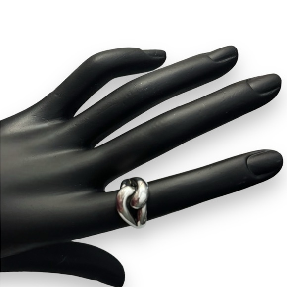 Retired James Avery Cadena Knot Sterling Silver Ring - Picture 3 of 9